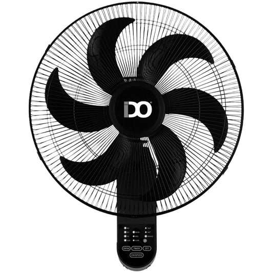 iDO Wall Fan with Remote Control 18 Inch 6 Blades – WF18RC-BK