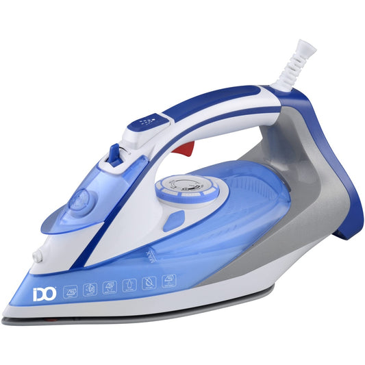 IDO Ceramic Steam Iron 2400w, Blue/Grey – SI2400-BGY