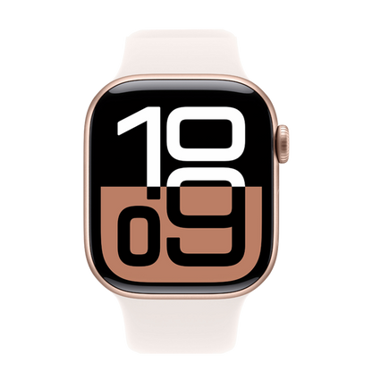 Apple Watch Series 10 GPS 42mm Rose Gold Aluminum Case with Light Blush Sport Band