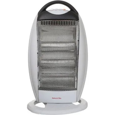 Natural Sky Halogen Heater  واط، 1200  3 شمعات، رمادي