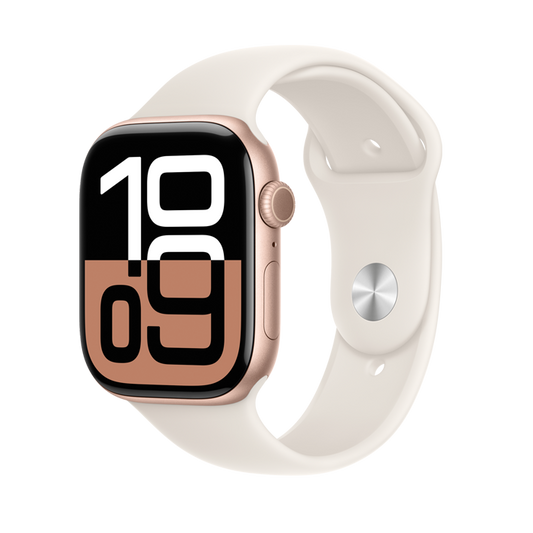 Apple Watch Series 10 GPS 42mm Rose Gold Aluminum Case with Light Blush Sport Band