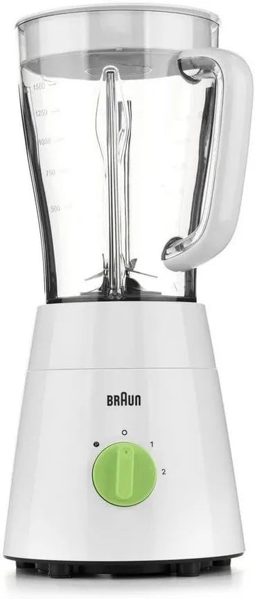 Braun Countertop Blender, 1.5 Liter, 500 Watt, White - JB0115WH