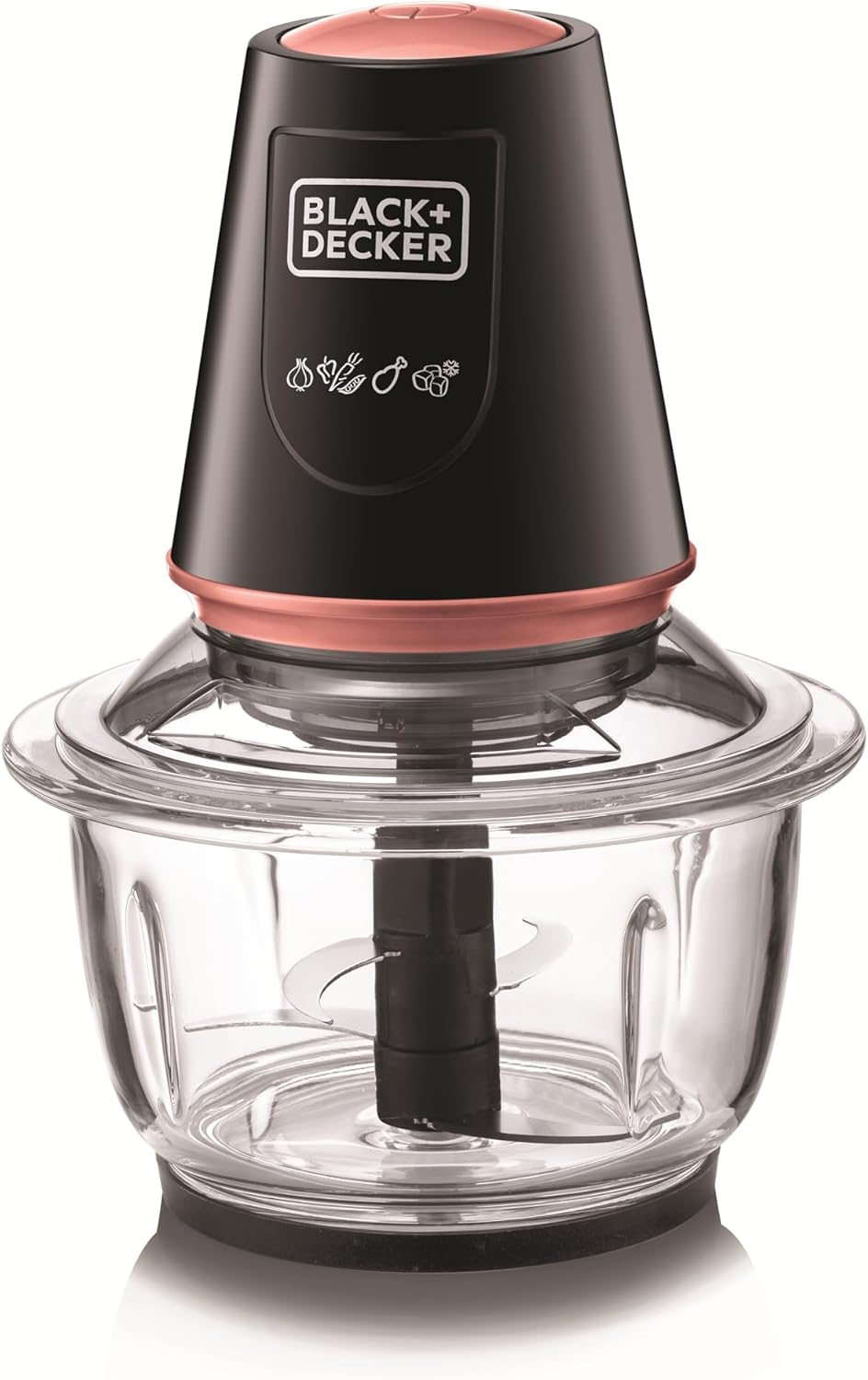 Black And Decker - Pyrex Vegetable Chopper (Glass Bowl) 1.2L - 400W - 4 Stainless Steel Blades