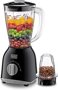 Black And Decker - 400W Glass Jar Blender with 2 Mills