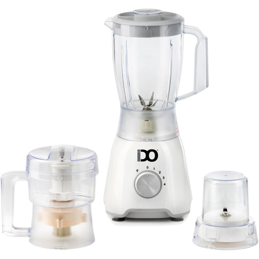 IDO Blender + Vegetables & Meat Chopper 600 W, White – BLCH600-WH