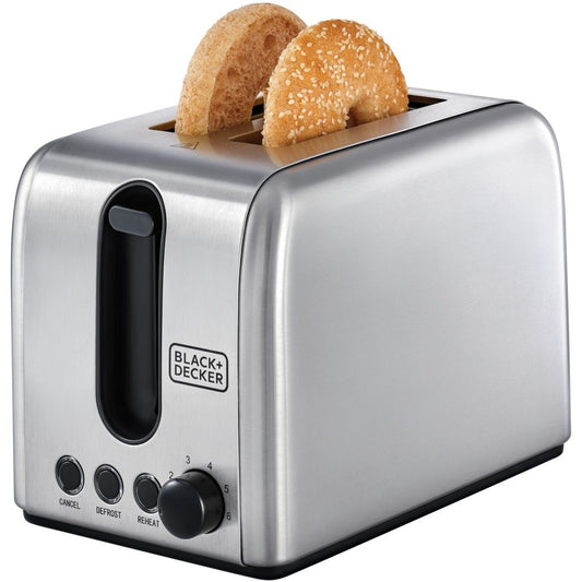 Black And Decker -Stainless Steel 2-Slice Toaster- 1050-Watt- ET244