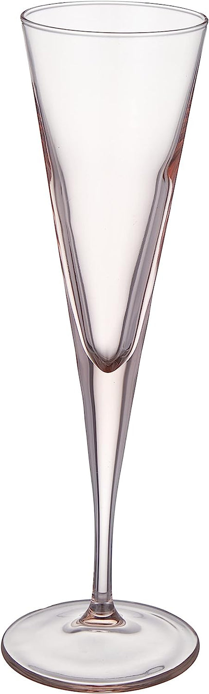 V-Line Champagne Flute 150cc 5 Us Oz*24.5Hcm Pink 6 Pcs GB