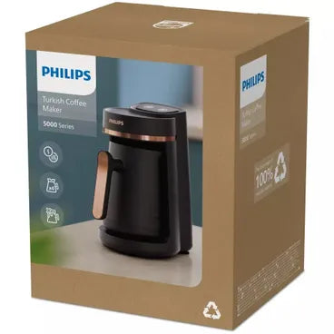 Philips Series 5000 Turkish Coffee Maker, 735 Watt, Black Copper - HDA150/60